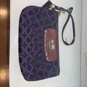 Coach Purple Wristlet
